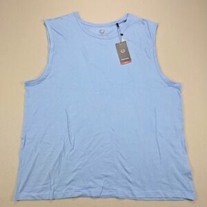 Tactics Tank Top Basic Muscle Tee Sleeveless Solid Light Blue Mens 2XL